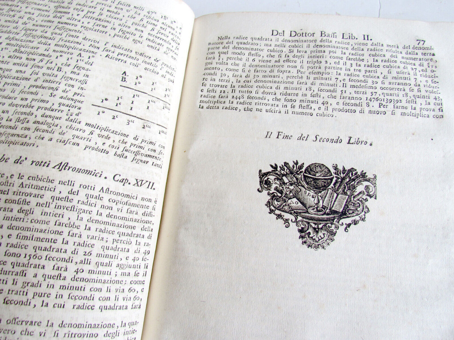 1765 Practical Arithmetic by Giulio Bassi 2 vols ARITMETICA PRACTICA MATHEMATICS