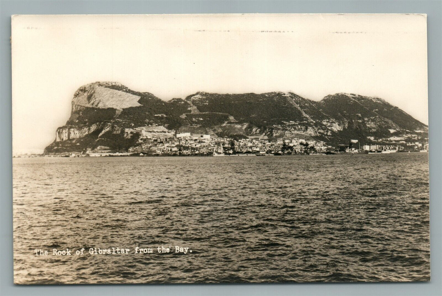 GIBRALTAR VINTAGE REAL PHOTO POSTCARD RPPC w/ STAMPS