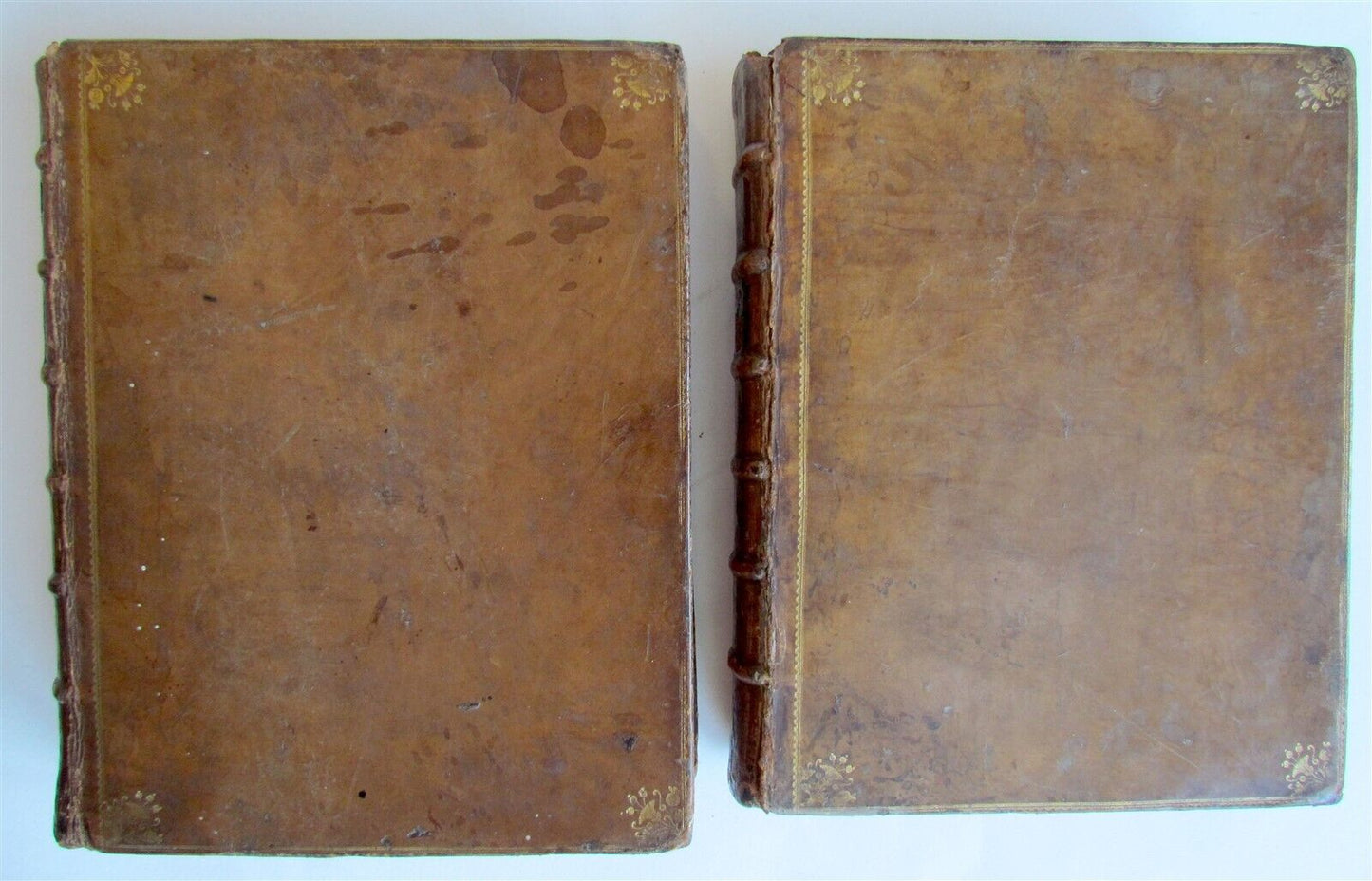 1735 HISTORY of ENGLAND by G. BURNET ILLUSTRATED 2 VOLUMES antique in FRENCH