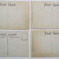 CRESTON OH lot of 4 ANTIQUE POSTCARDS RAILROAD STATIONS RAILWAY TRAIN DEPOT