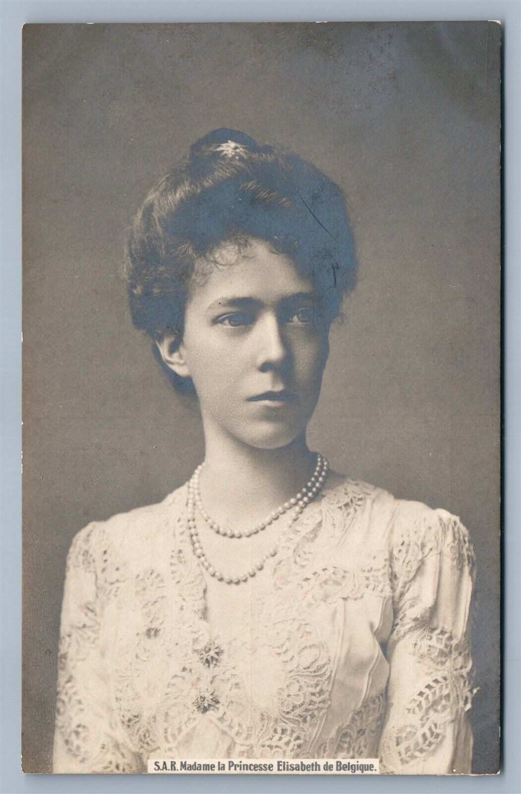 PRINCESS ELISABETH OF BELGIUM ANTIQUE REAL PHOTO POSTCARD RPPC