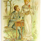 1906 ANTIQUE ROMANTIC POSTCARD - LOVING COUPLE