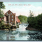 NEWTON UPPER FALLS MILLS 1908 ANTIQUE POSTCARD