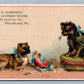 PHILADELPHIA PA ANTIQUE VICTORIAN TRADE CARD CLEMMER'S PIANO & ORGAN ADVERTISING