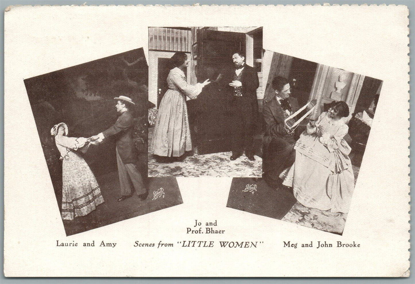 NEW YORK NY WILLIAM A BRADY'S PLAYHOUSE ANTIQUE POSTCARD LITTLE WOMEN SCENE