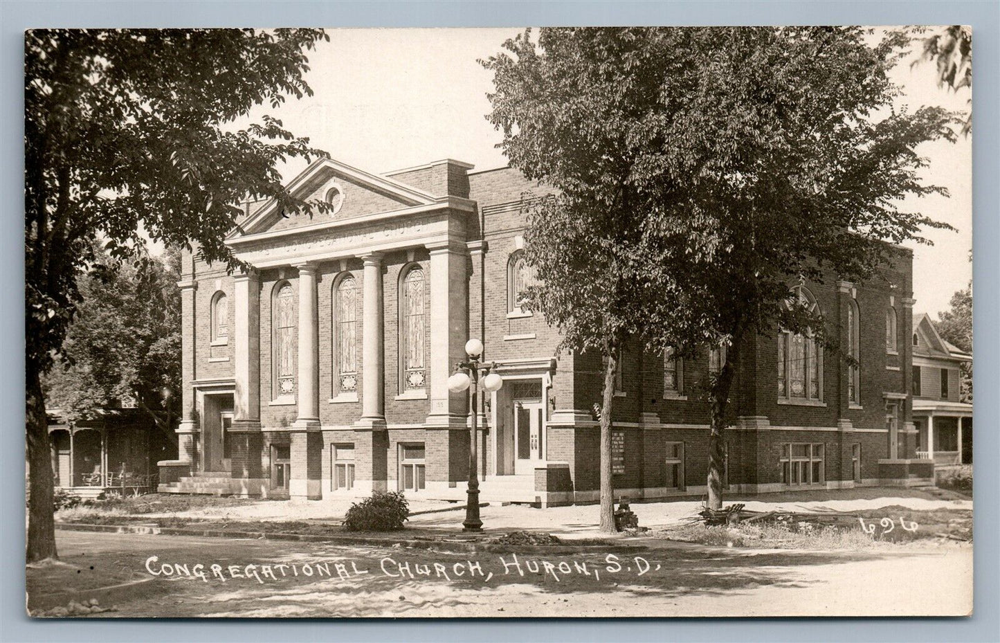 HURON SD CONGREGATIONAL CHURCH VINTAGE REAL PHOTO POSTCARD RPPC