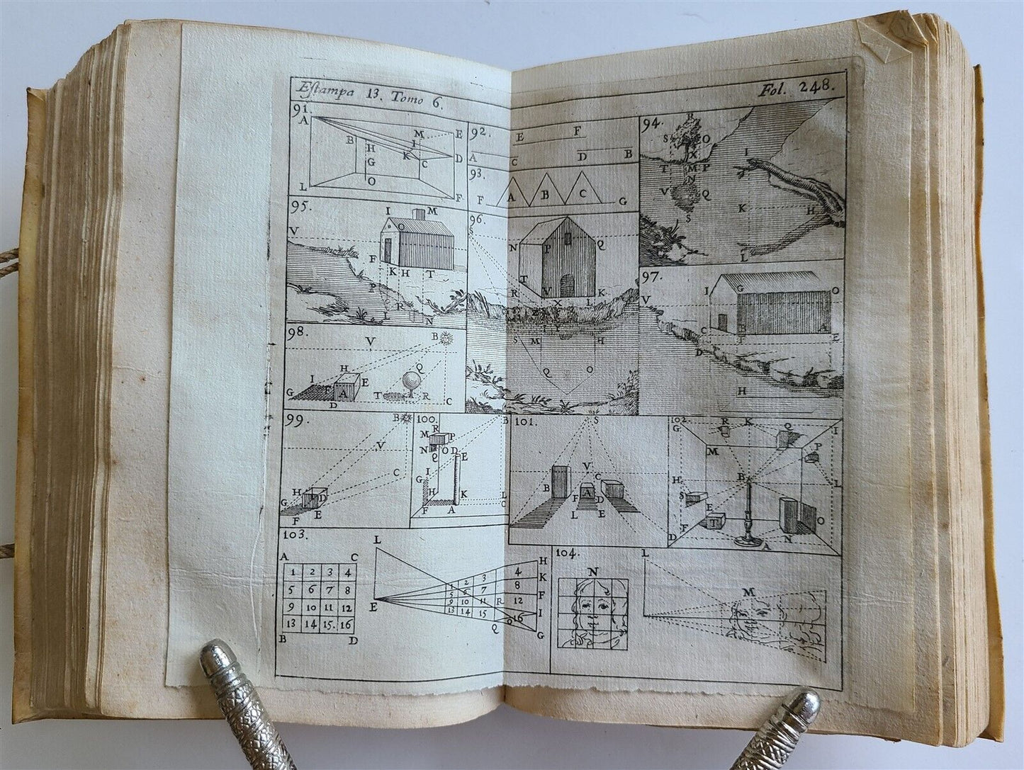 1727 MATHEMATICS in SPANISH Compendio mathematico antique METHEOROS OPTICA