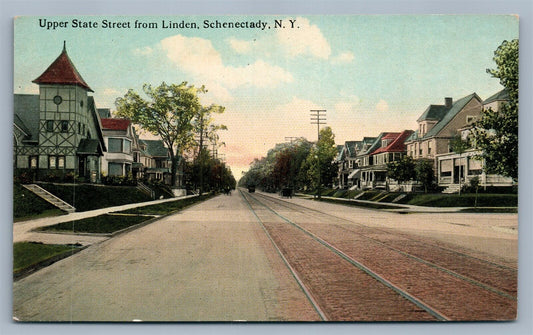 SCHENECTADY NY UPPER STATE STREET ANTIQUE POSTCARD