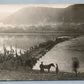 PONTOON BRIDGE w/ MILITARY TROOPS 1919 ANTIQUE REAL PHOTO POSTCARD RPPC