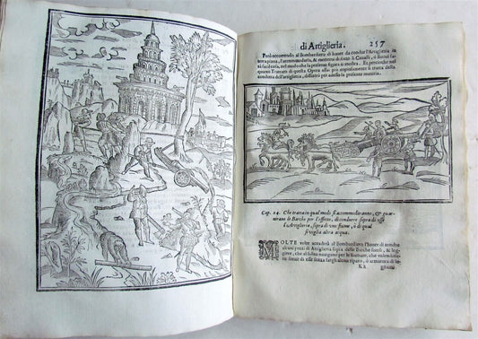 1606 ARTILLERY PRACTICE ILLUSTRATED antique PRATTICA MANUALE DELL' ARTIGLIERIA