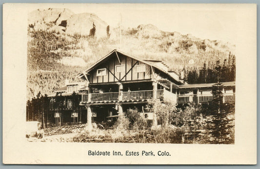 ESTES PARK CO BALDPATE INN VINTAGE REAL PHOTO POSTCARD RPPC