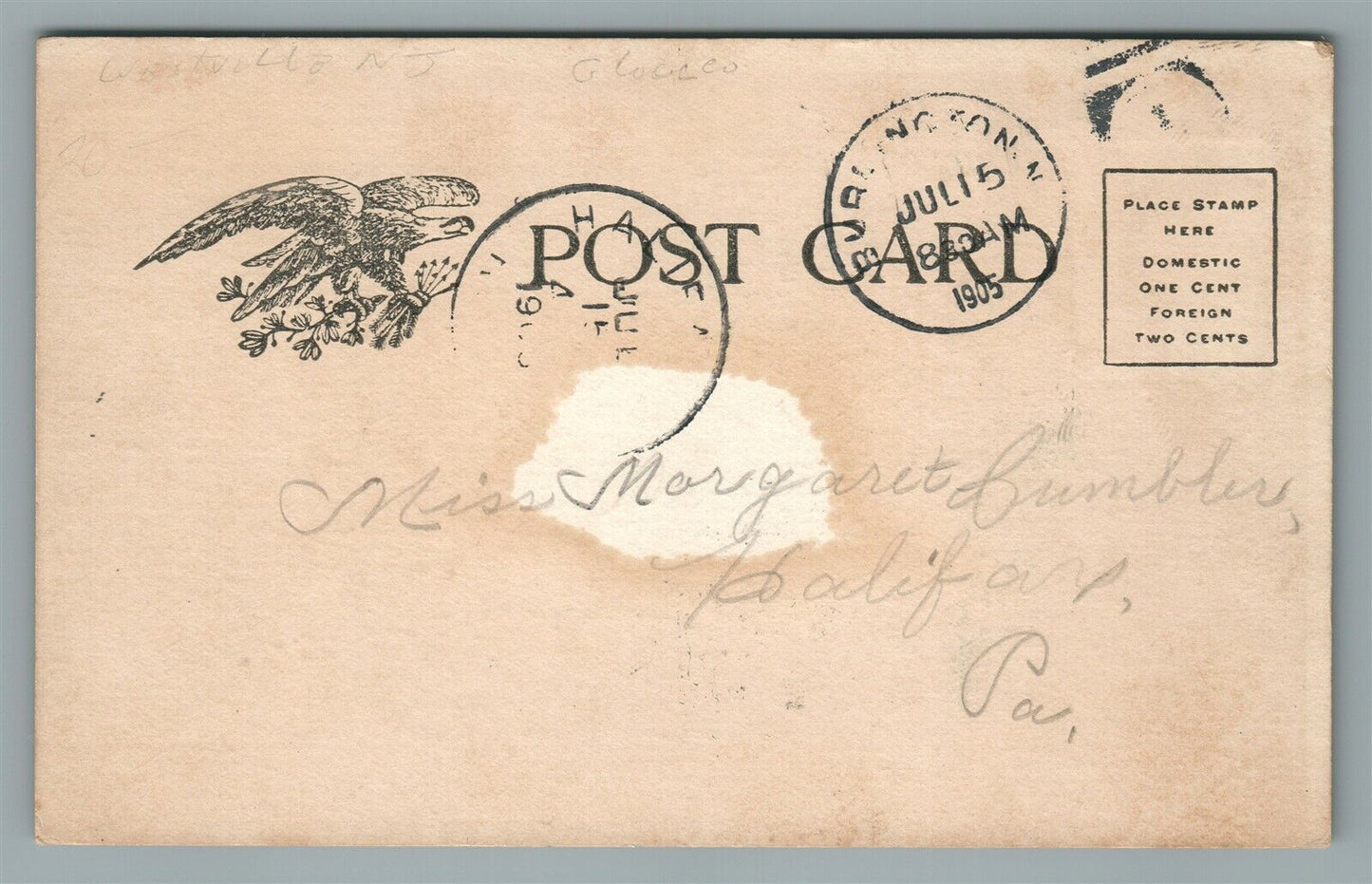 WESTVILLE NJ WASHINGTON PARK ON DELAWARE ANTIQUE POSTCARD