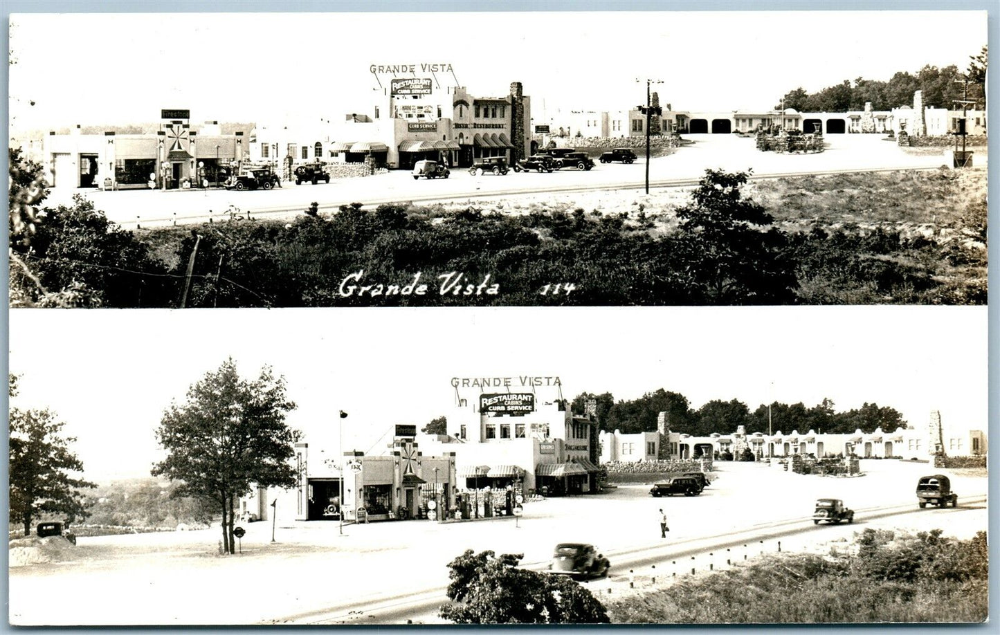 BENTON HARBOR MI GRANDE VISTA GAS STATION VINTAGE REAL PHOTO POSTCARD RPPC