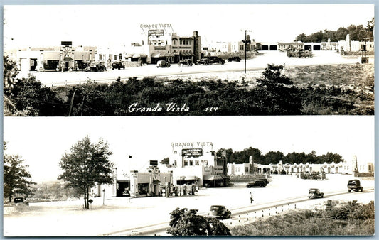 BENTON HARBOR MI GRANDE VISTA GAS STATION VINTAGE REAL PHOTO POSTCARD RPPC