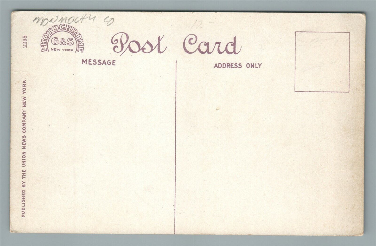 DEAL BEACH NJ MR. NEWMAN ERB PROPERTY LAKE ANTIQUE POSTCARD