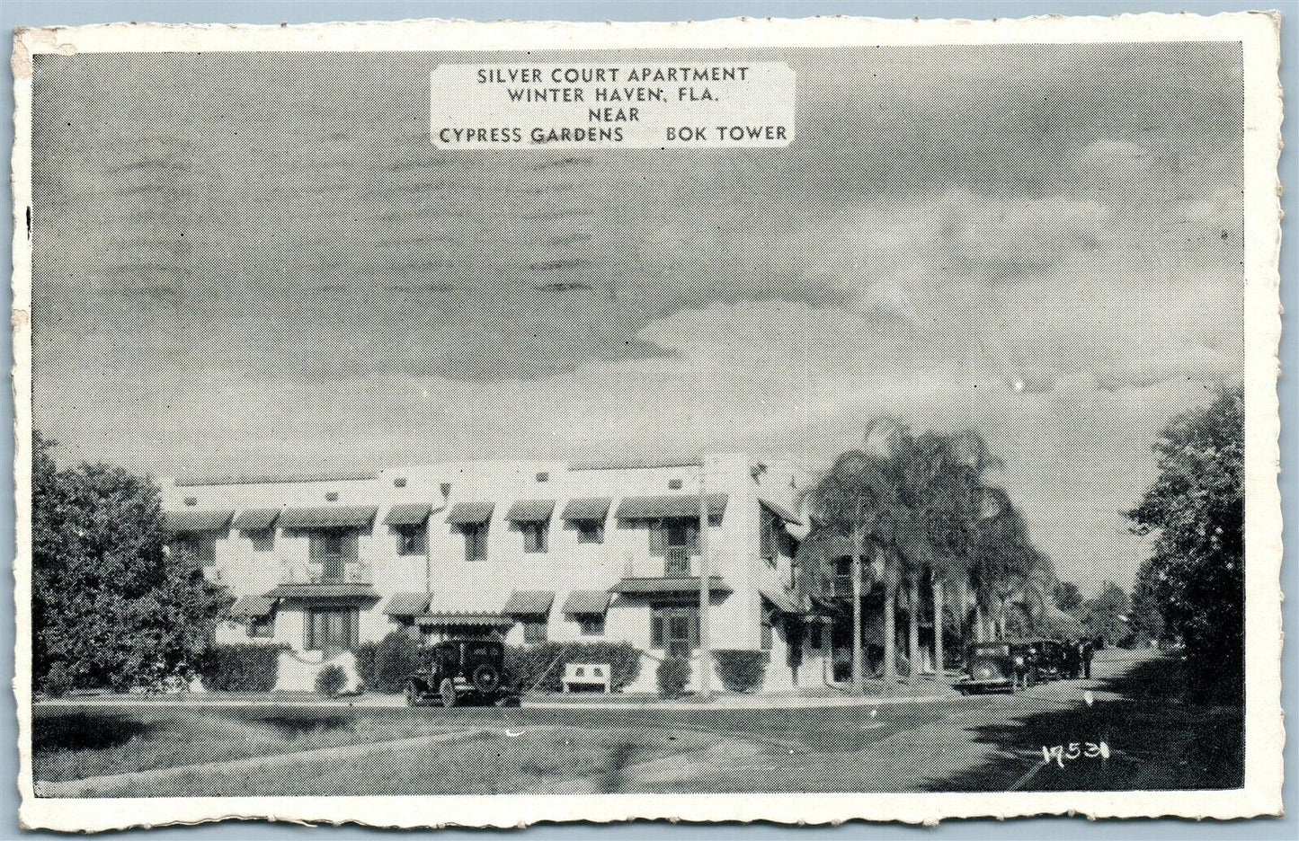 WINTER HAVEN FL SILVER COURT APARTMENT ANTIQUE POSTCARD