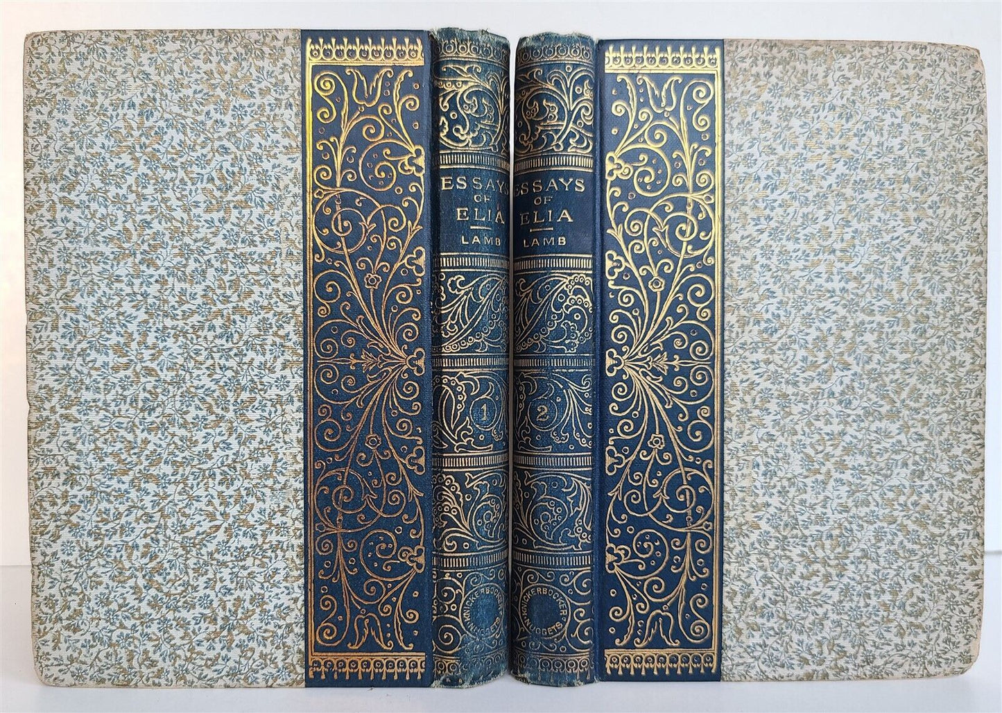1900s ESSAYS of ELIA antique 2 VOLUMES in ENGLISH