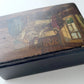 RUSSIAN ANTIQUE LACQUER BOX HAND PAINTED VINTAGE COUNTRY GENRE SCENE