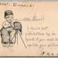 PHOTOGRAPHER w/ VINTAGE PHOTO CAMERA ANTIQUE POSTCARD