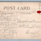 VALENTINE ANTIQUE POSTCARD w/ APPLIQUE FOIL KEY