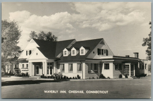 CHESHIRE CT WAVERLY INN VINTAGE REAL PHOTO POSTCARD RPPC