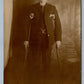 DISABLED MAN w/ CRUTCHES ANTIQUE REAL PHOTO POSTCARD RPPC