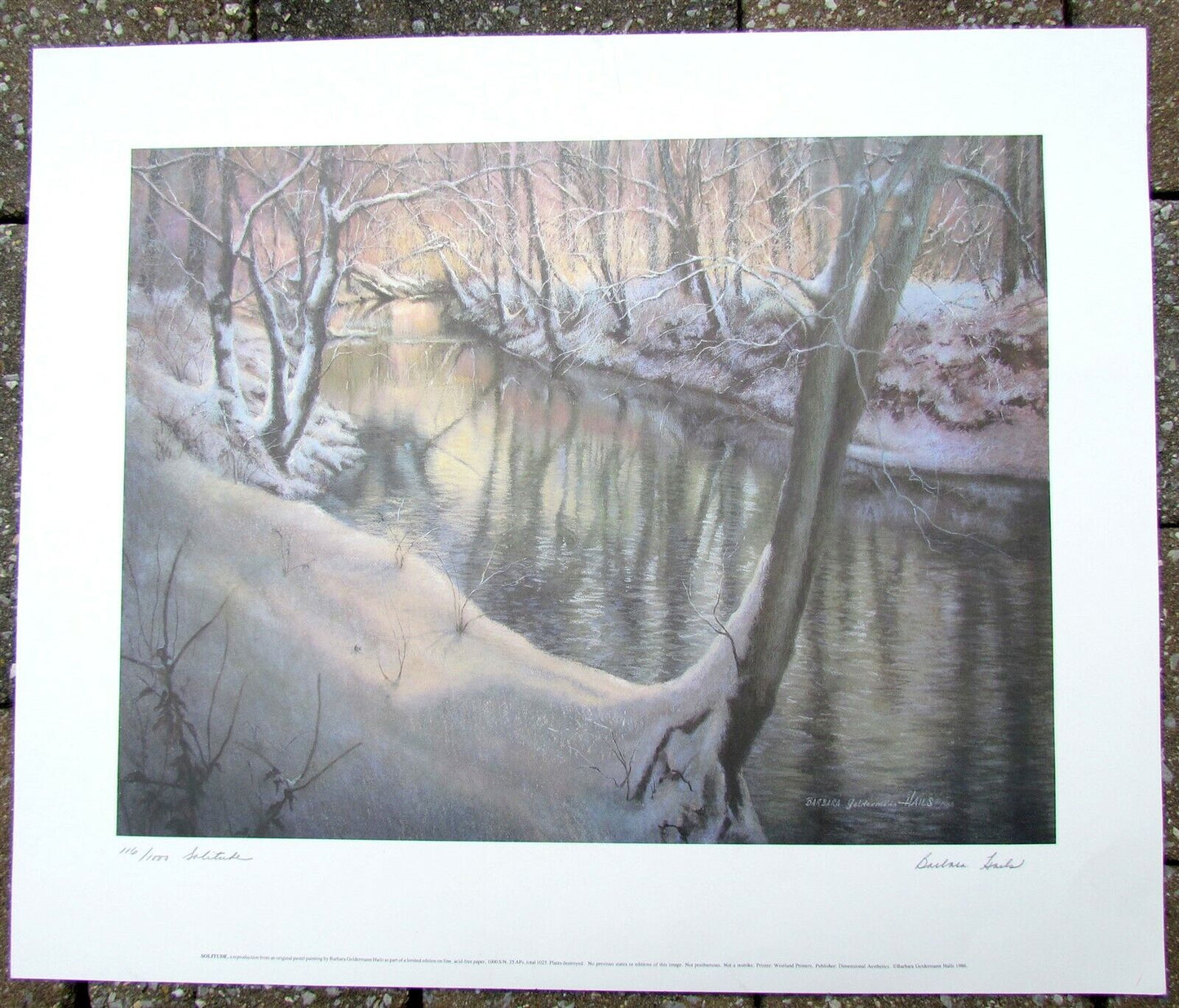 1986 vintage BARBARA HAILS LIMITED EDITION SIGNED NUMBERED PRINT