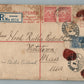 BARBADOS to NEW YORK USA ANTIQUE COVER w/ STAMPS & WAX SEALS