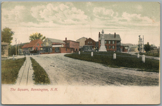 BENNINGTON NH THE SQUARE ANTIQUE POSTCARD