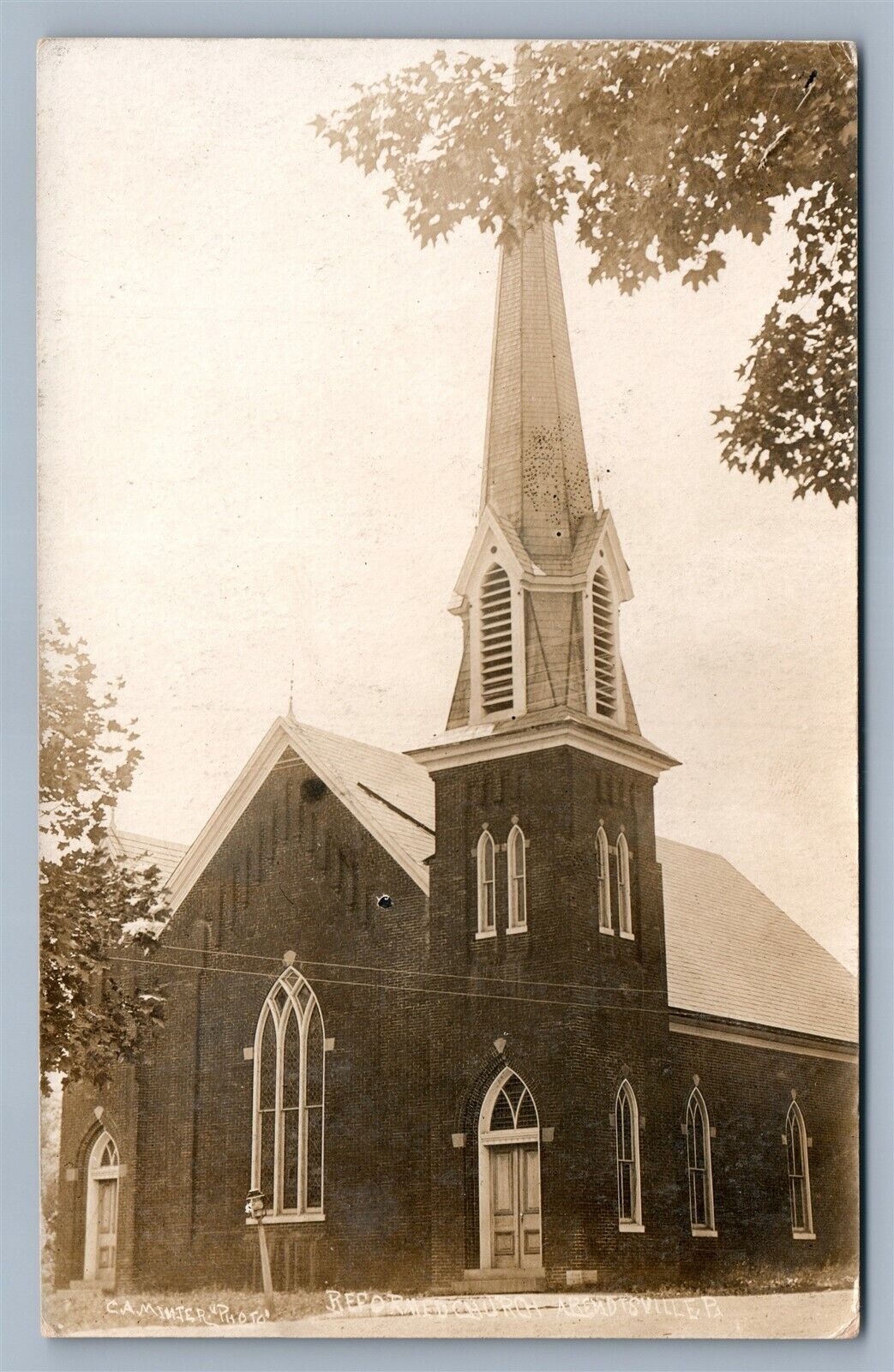 ARENDTSVILLE PA REFORMED CHURCH ANTIQUE REAL PHOTO POSTCARD RPPC