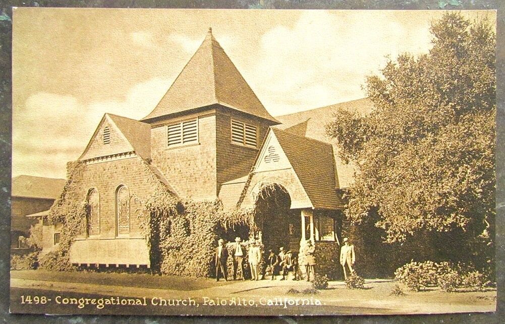 CONGREGATIONAL CHURCH PALO ALTO CA ANTIQUE POSTCARD