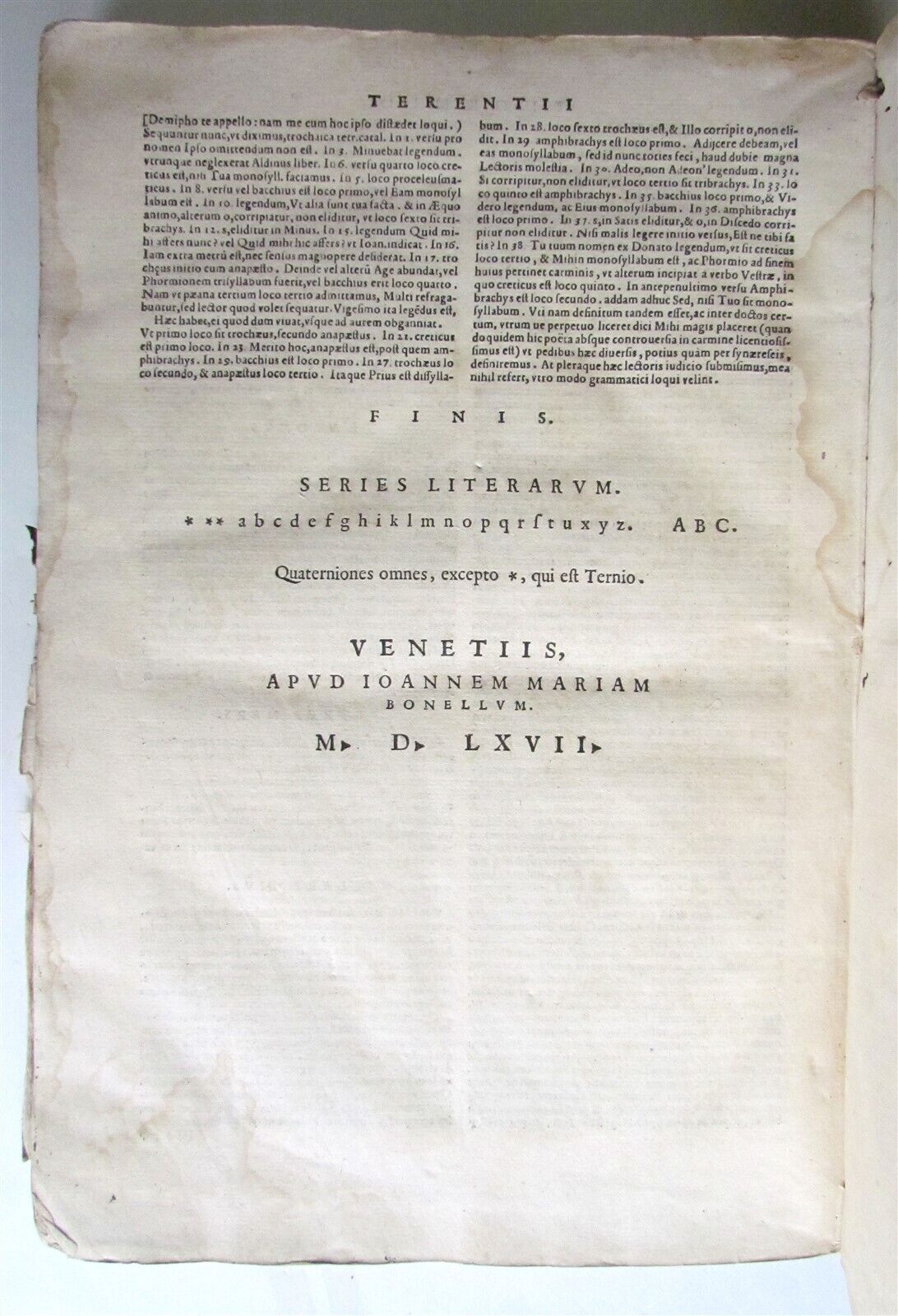 1567 COMOEDIAE SEX by TERENCE ILLUSTRATED VELLUM BINDING ANTIQUE 16th CENTURY