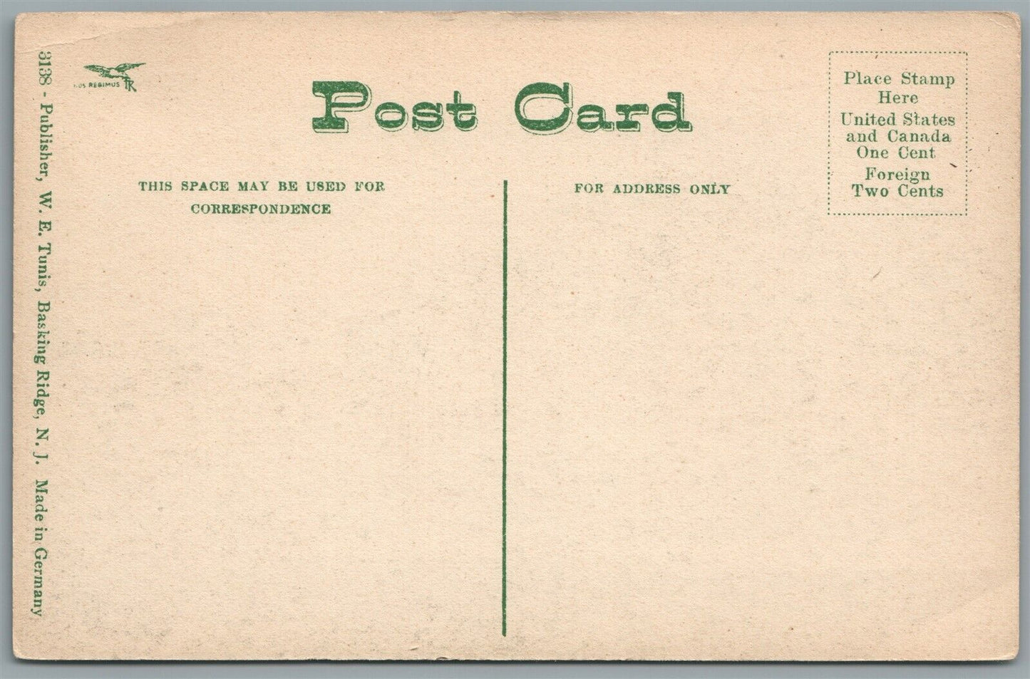 BASKING RIDGE NJ RESIDENCE OF FRANK BOPPE ANTIQUE POSTCARD