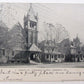 VINTAGE 1907 DOUBLE SIDED POSTCARD - P. & R. RAILWAY STATION LANDSDALE PA