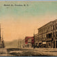POTSDAM NY MARKET STREET 1911 ANTIQUE POSTCARD