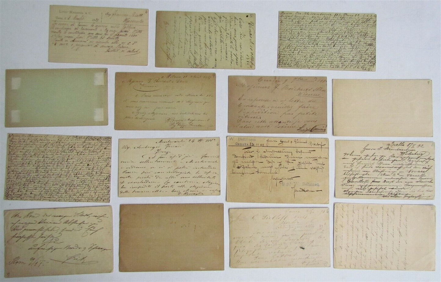 ITALY lot of 15 late 19th CENTURY ANTIQUE POSTCARDS