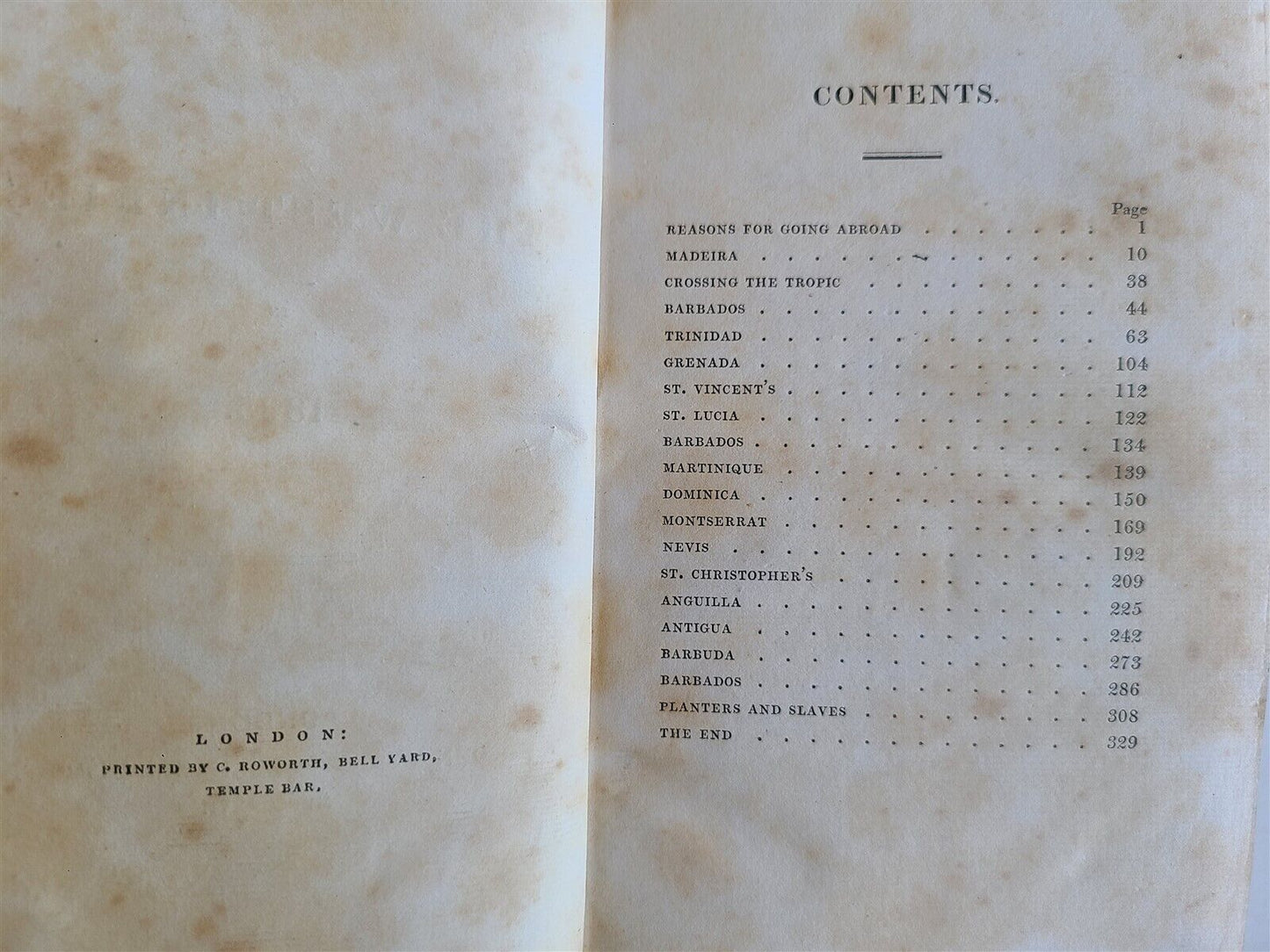 1826 SIX MONTHS in THE WEST INDIES in 1825 antique TRAVELS antique