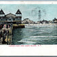 BROOKLYN NY LANDING IRON PIER 1905 UNDIVIDED ANTIQUE POSTCARD