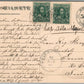 BRAZIL 50 CORREIO 1909 ANTIQUE POSTCARD w/ STAMPS