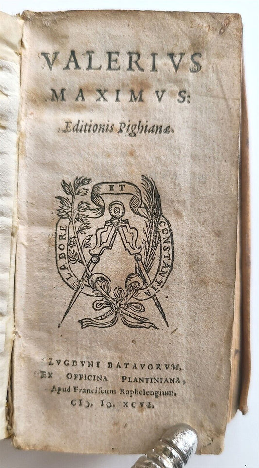 1596 VALERII MAXIMI Dictorum factorumque memorabilium PLANTIN antique VELLUM