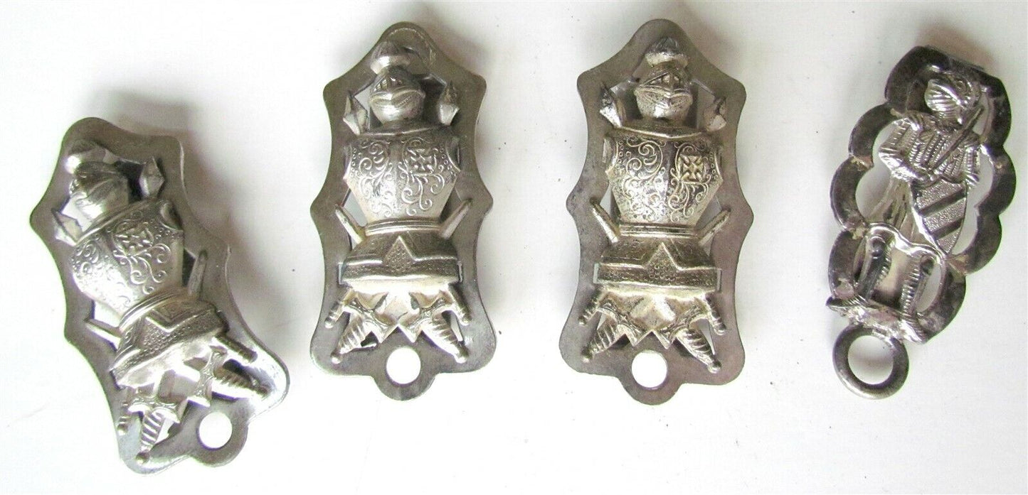 SET of 4 ANTIQUE SWORD HANGER HOLDERS for MASONIC KNIGHT of TEMPLAR UNIFORM BELT