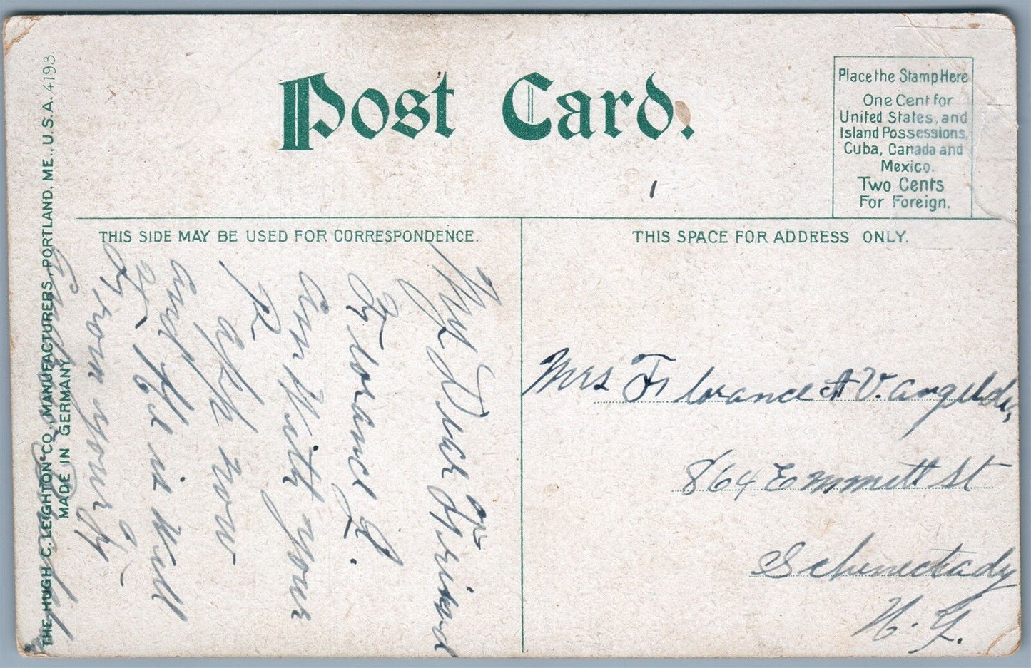 BINGHAMPTON NY CITY HOSPITAL ANTIQUE POSTCARD