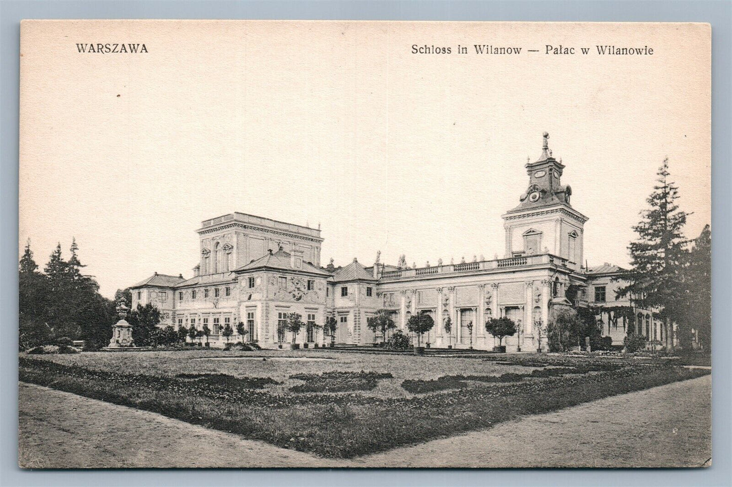 WARSAW POLAND ANTIQUE POSTCARD WARSZAWA PALAC W WILANOWIE