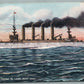 MILITARY SHIP PROTECTED STEEL CRUISER USS ST. LOUIS ANTIQUE POSTCARD