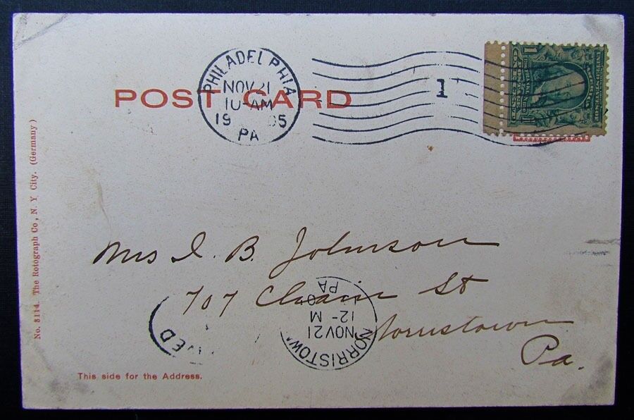 VINTAGE 1905 POSTCARD RIVER DRIVE TUNNEL PHILADELPHIA PA railway train railroad