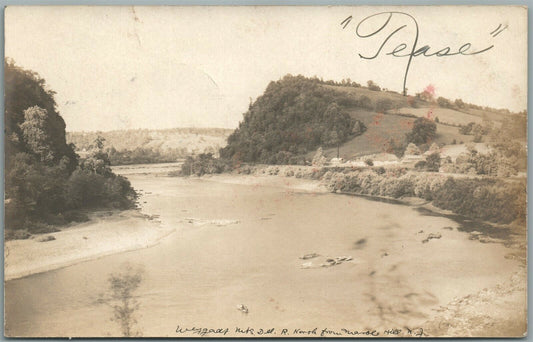 FRENCHTOWN NY DELAWARE RIVER VIEW ANTIQUE REAL PHOTO POSTCARD RPPC