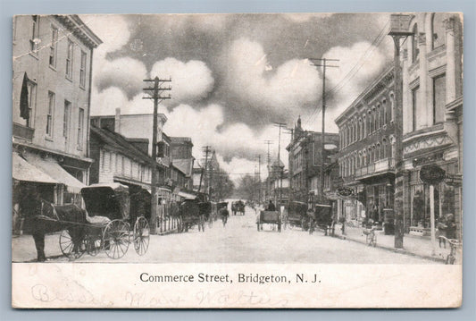 BRIDGETON NJ COMMERCE STREET ANTIQUE POSTCARD