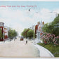 READING PA ANTIQUE 1910 POSTCARD PENN STREET LOOKING WEST FROM CITY PARK