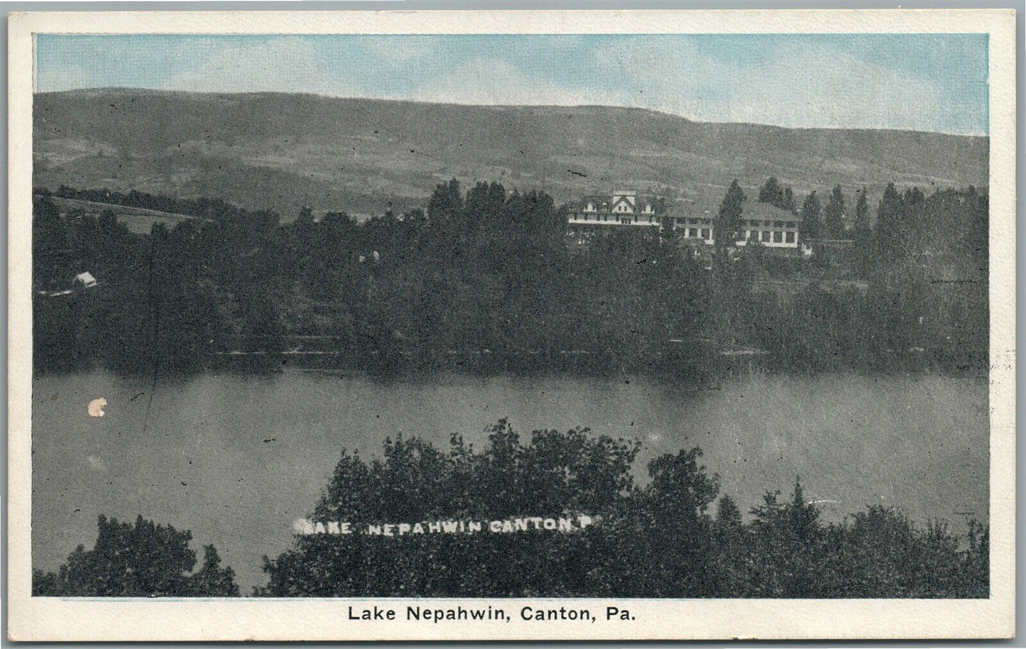 CANTON PA LAKE NEPAHWIN ANTIQUE POSTCARD