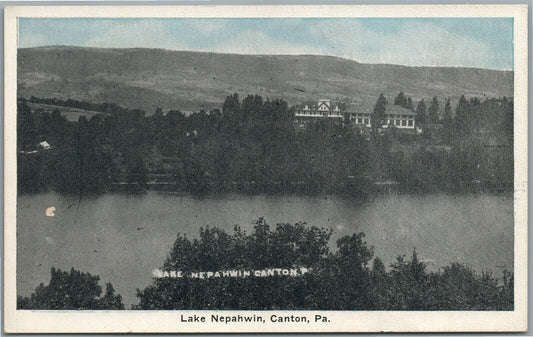 CANTON PA LAKE NEPAHWIN ANTIQUE POSTCARD